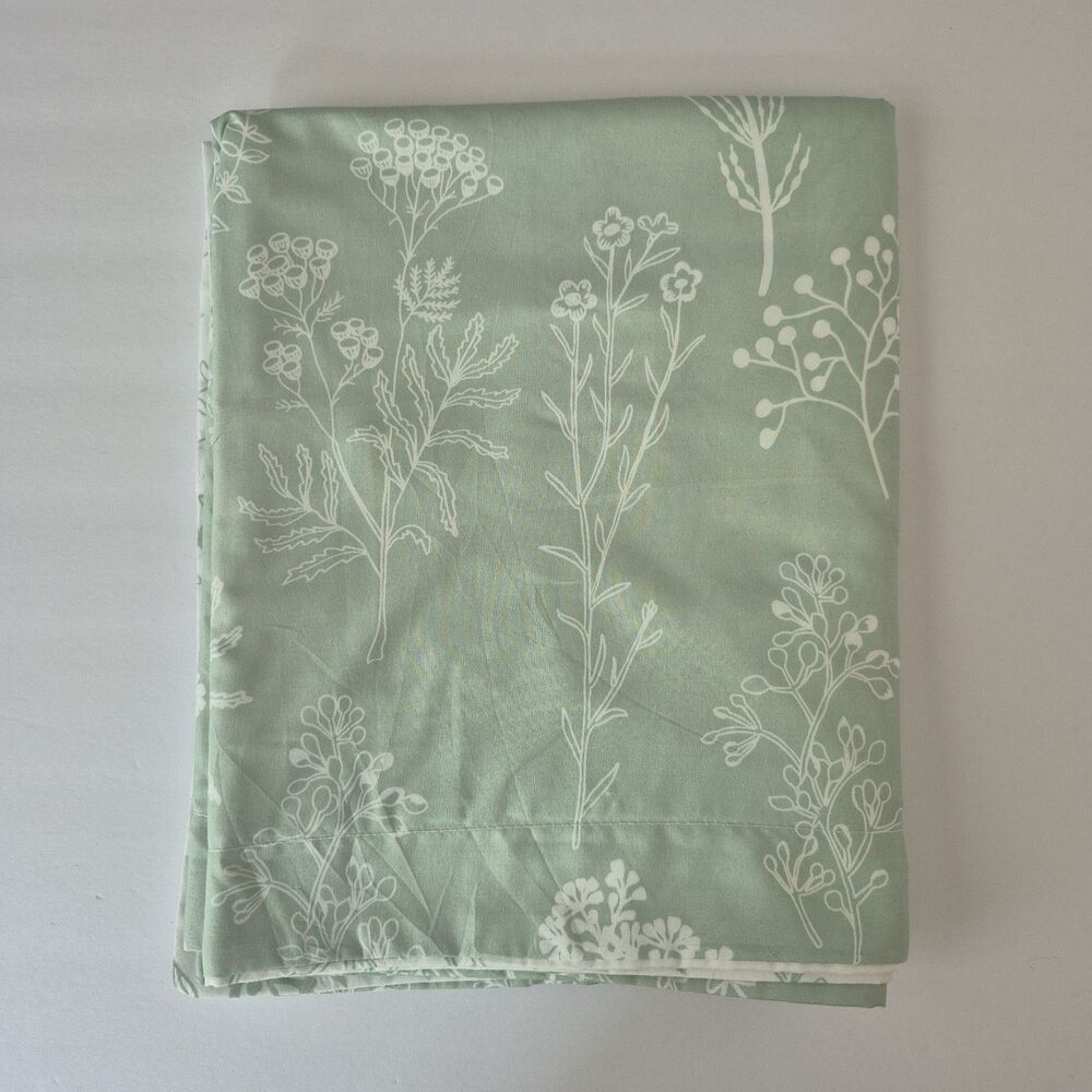 Bedsure Sage Green White Botanical Pillow Shams Set of 2 Cases King 24 x 39 IN